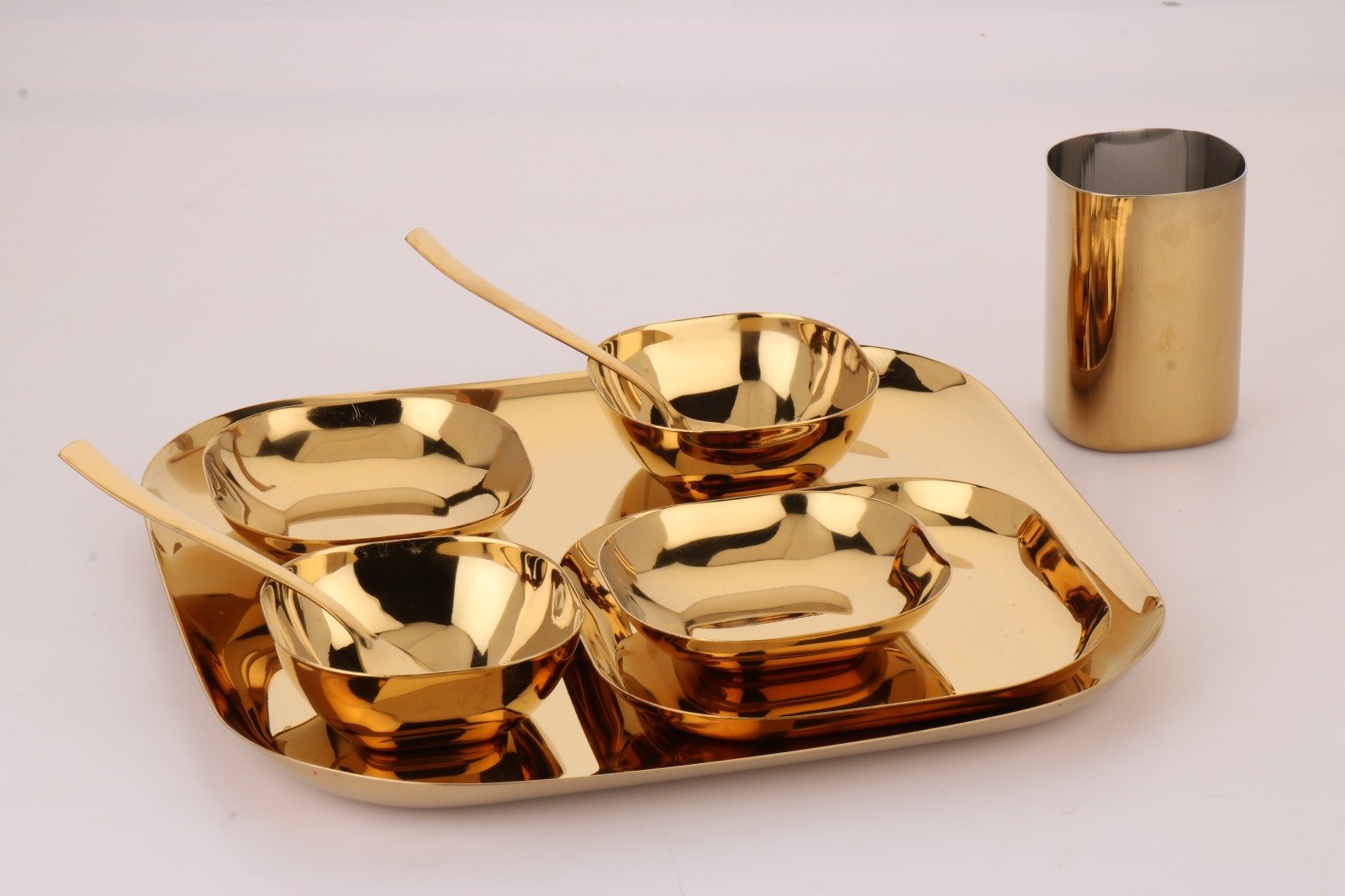 PVD COATED DINE SET SQUARE